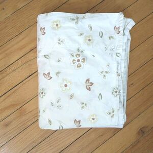 Woolrich Home Full Double Flat Sheet Cream Floral Neutral Cottagecore